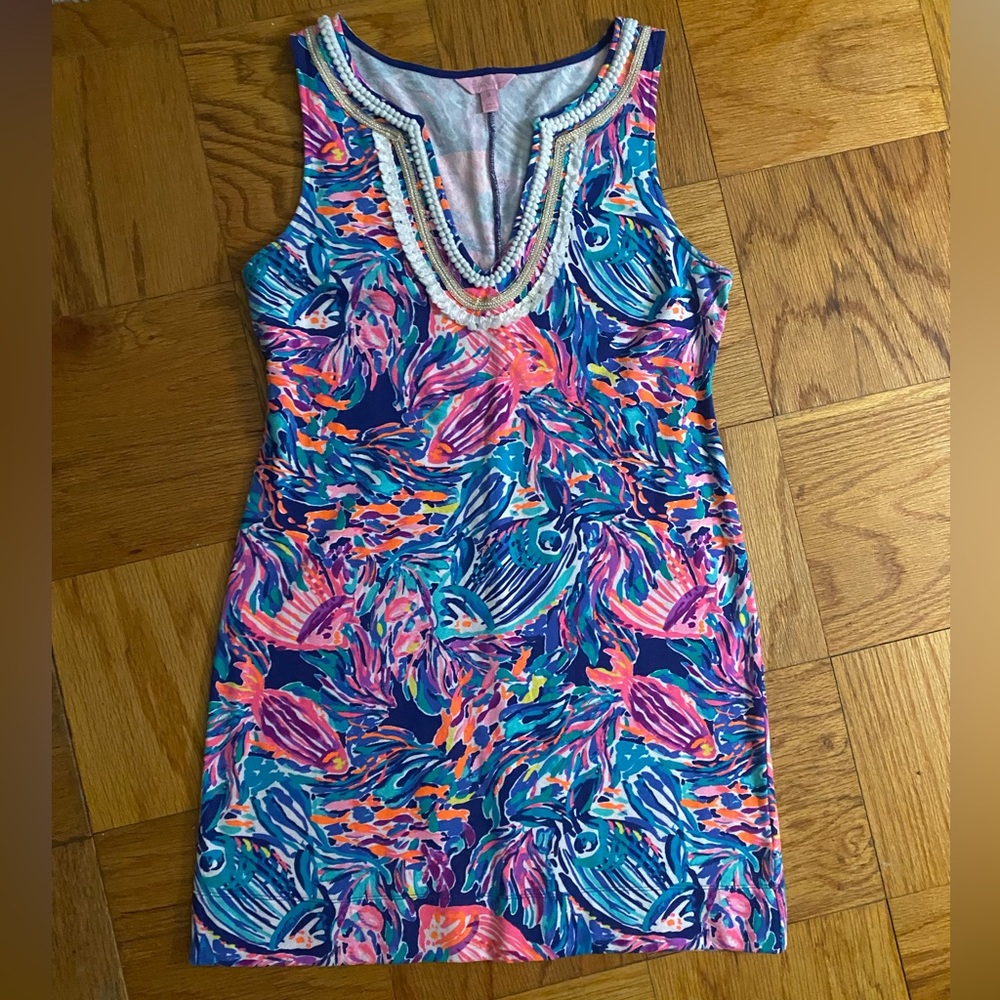 Lilly Pulitzer Harper dress in Seas the Day print, size M, EUC